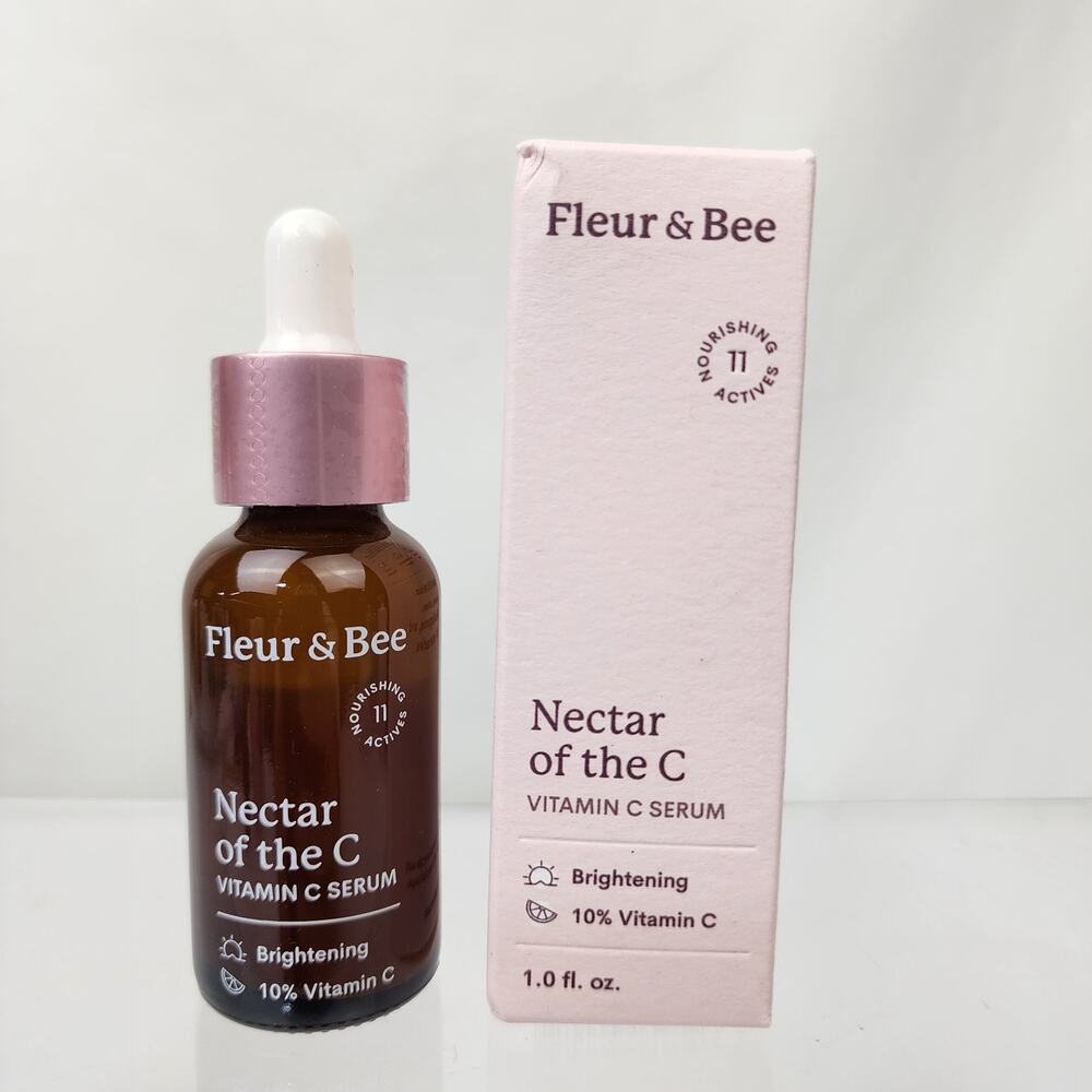 Fleur & Bee Vitamin C Serum 1 Fl oz Nectar of the C Brightening 10% Vitamin C